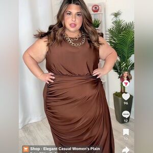 Plus Bodycon Sleeveless Maxi Dress